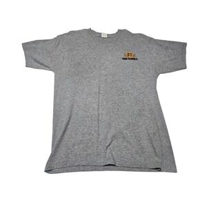 Vintage Michigan Wolverines T-Shirt Mens‎ Medium Gray Embroidered Logo Cheset